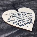 Gift For Son Mum Birthday Wooden Hanging Heart Keepsake Poem