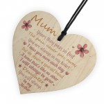 Mum Garden Memorial Gift Wooden Heart Grave Plaque Gifts For Mum