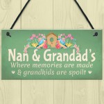 Nan & Grandad Hanging Wall Plaque Nan Gifts For Grandad Birthday