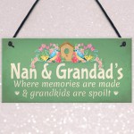 Nan & Grandad Hanging Wall Plaque Nan Gifts For Grandad Birthday