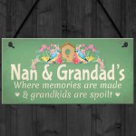 Nan & Grandad Hanging Wall Plaque Nan Gifts For Grandad Birthday