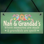 Nan & Grandad Hanging Wall Plaque Nan Gifts For Grandad Birthday