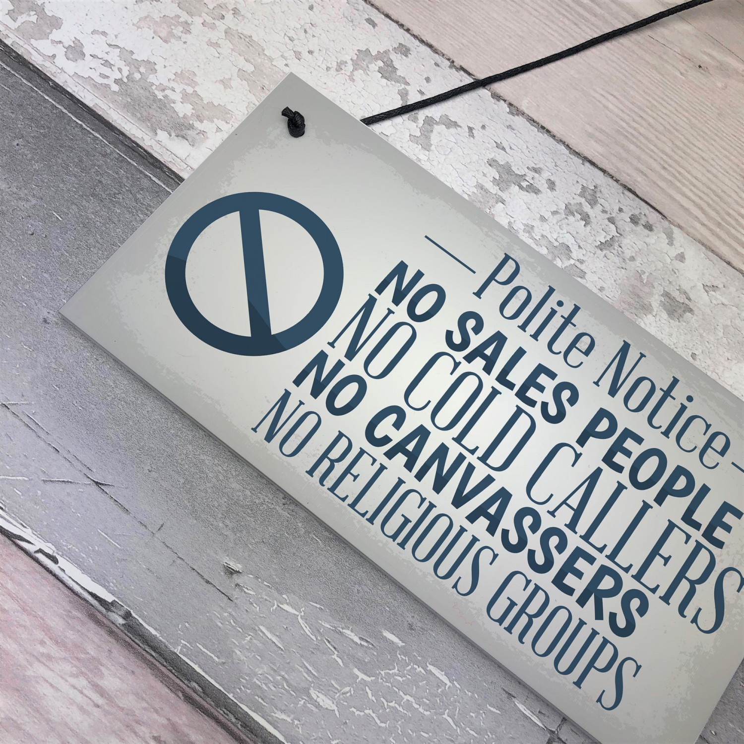 thumbnail interactive-video image 1 of ‘Warning: No Cold Callers Or Sales People’ Police Style Front Door Sign Sticker – Self Adhesive 1 of 4