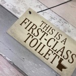 First Class Toilet Chic Hanging Wall Plaques Bathroom Loo Door 