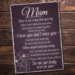 Mum Memorial Plaques Grave Tree Marker Cremation Sign