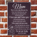 Mum Memorial Plaques Grave Tree Marker Cremation Sign