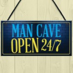 Man Cave Signs And Plaques Neon Effect Shed Sign Wall Plaque