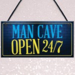 Man Cave Signs And Plaques Neon Effect Shed Sign Wall Plaque