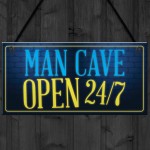 Man Cave Signs And Plaques Neon Effect Shed Sign Wall Plaque