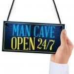 Man Cave Signs And Plaques Neon Effect Shed Sign Wall Plaque