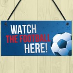 Watch Football Here Pub Bar Man Cave Sign Gift For Men Dad 