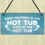 Hot Tub Novelty Garden Hanging Wall Plaque Sign Shed Jaccuzi 