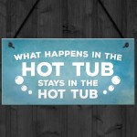 Hot Tub Novelty Garden Hanging Wall Plaque Sign Shed Jaccuzi 