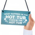 Hot Tub Novelty Garden Hanging Wall Plaque Sign Shed Jaccuzi 