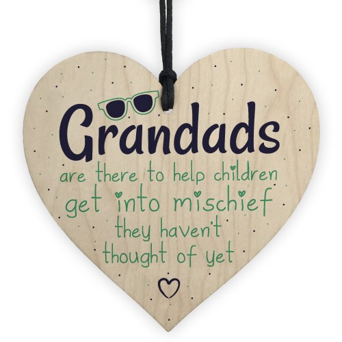 Funny Sign Grandad Birthday Gift Heart Wall Plaque Fathers Day 