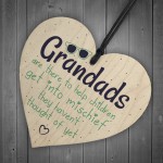 Funny Sign Grandad Birthday Gift Heart Wall Plaque Fathers Day 