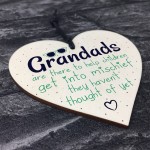 Funny Sign Grandad Birthday Gift Heart Wall Plaque Fathers Day 