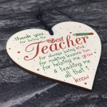 Thank You Best Teacher Gift Heart Best Nursery Gift For Children