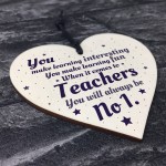 No1 Thank You Teacher Gifts Heart Leaving Nursery School Sign