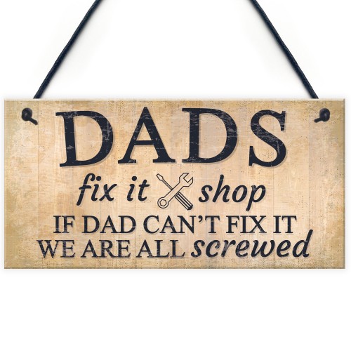 Dads Man Cave Signs Garage Shed Door Wall Hanging Plaque Gifts