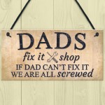 Dads Man Cave Signs Garage Shed Door Wall Hanging Plaque Gifts