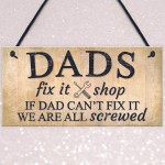 Dads Man Cave Signs Garage Shed Door Wall Hanging Plaque Gifts