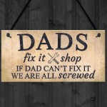 Dads Man Cave Signs Garage Shed Door Wall Hanging Plaque Gifts