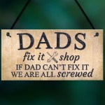 Dads Man Cave Signs Garage Shed Door Wall Hanging Plaque Gifts