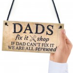 Dads Man Cave Signs Garage Shed Door Wall Hanging Plaque Gifts
