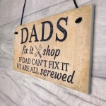 Dads Man Cave Signs Garage Shed Door Wall Hanging Plaque Gifts