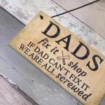 Dads Man Cave Signs Garage Shed Door Wall Hanging Plaque Gifts