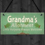 Garden Sign Grandma's Allotment Shed SummerHouse Plaque