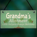 Garden Sign Grandma's Allotment Shed SummerHouse Plaque