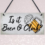 Beer Signs Beer O'Clock Hanging Garden Shed Sign Wall Pub Bar 