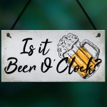 Beer Signs Beer O'Clock Hanging Garden Shed Sign Wall Pub Bar 