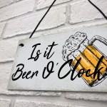 Beer Signs Beer O'Clock Hanging Garden Shed Sign Wall Pub Bar 