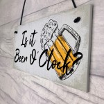 Beer Signs Beer O'Clock Hanging Garden Shed Sign Wall Pub Bar 