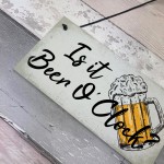 Beer Signs Beer O'Clock Hanging Garden Shed Sign Wall Pub Bar 