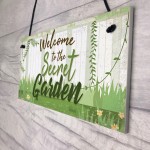 Welcome To The Secret Garden Hanging Plaque Garden Shed