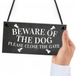 Beware Of The Dog Warning Sign Garden Gate Hanging Plaque Gift