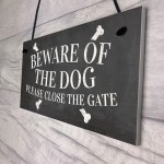Beware Of The Dog Warning Sign Garden Gate Hanging Plaque Gift