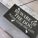 Beware Of The Dog Warning Sign Garden Gate Hanging Plaque Gift