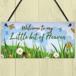 Welcome Garden Hanging Sign Garden Shed SummerHouse Plaque