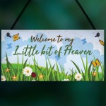 Welcome Garden Hanging Sign Garden Shed SummerHouse Plaque