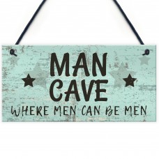 The Man Cave Door Sign Shed Garage Vintage Gift For Dad Grandad