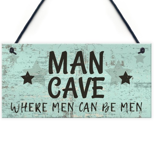 The Man Cave Door Sign Shed Garage Vintage Gift For Dad Grandad