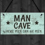 The Man Cave Door Sign Shed Garage Vintage Gift For Dad Grandad