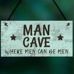 The Man Cave Door Sign Shed Garage Vintage Gift For Dad Grandad