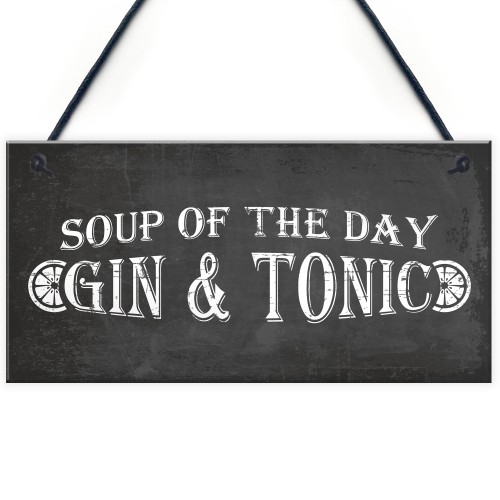 Gin & Tonic Garden Home Bar Pub Plaque Funny Alcohol Sign Gift