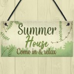 Summer House Plaque Shed Garden Sign Decor Mum Dad Nan Gift